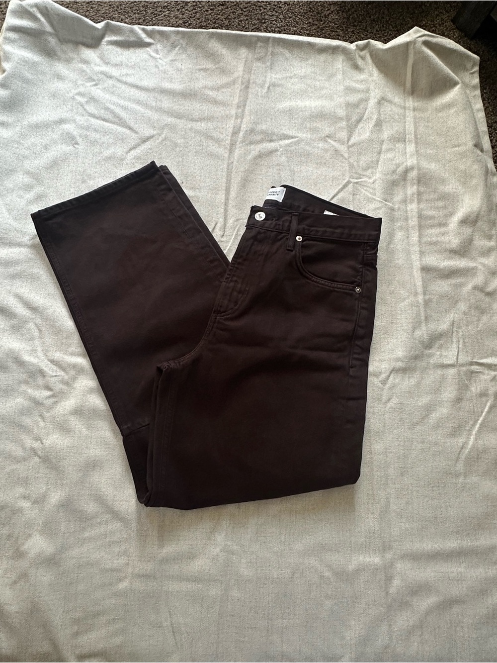 Citizens Of Humanity Relaxed Miro in Dark Brown - Picture 10 of 15